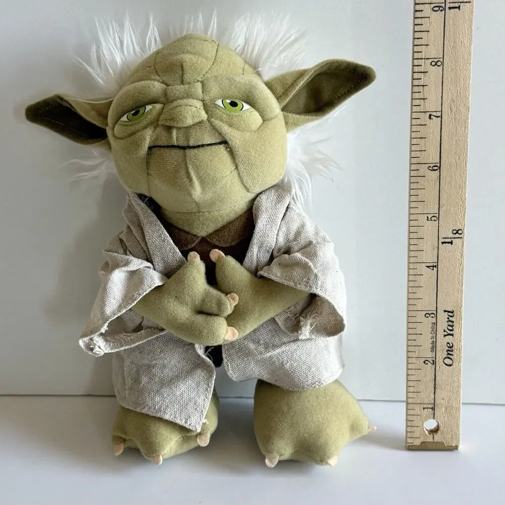 Disney Star Wars Yoda Felt with Linen Jacket Stuffed Animal 9 Inches Tall - READ